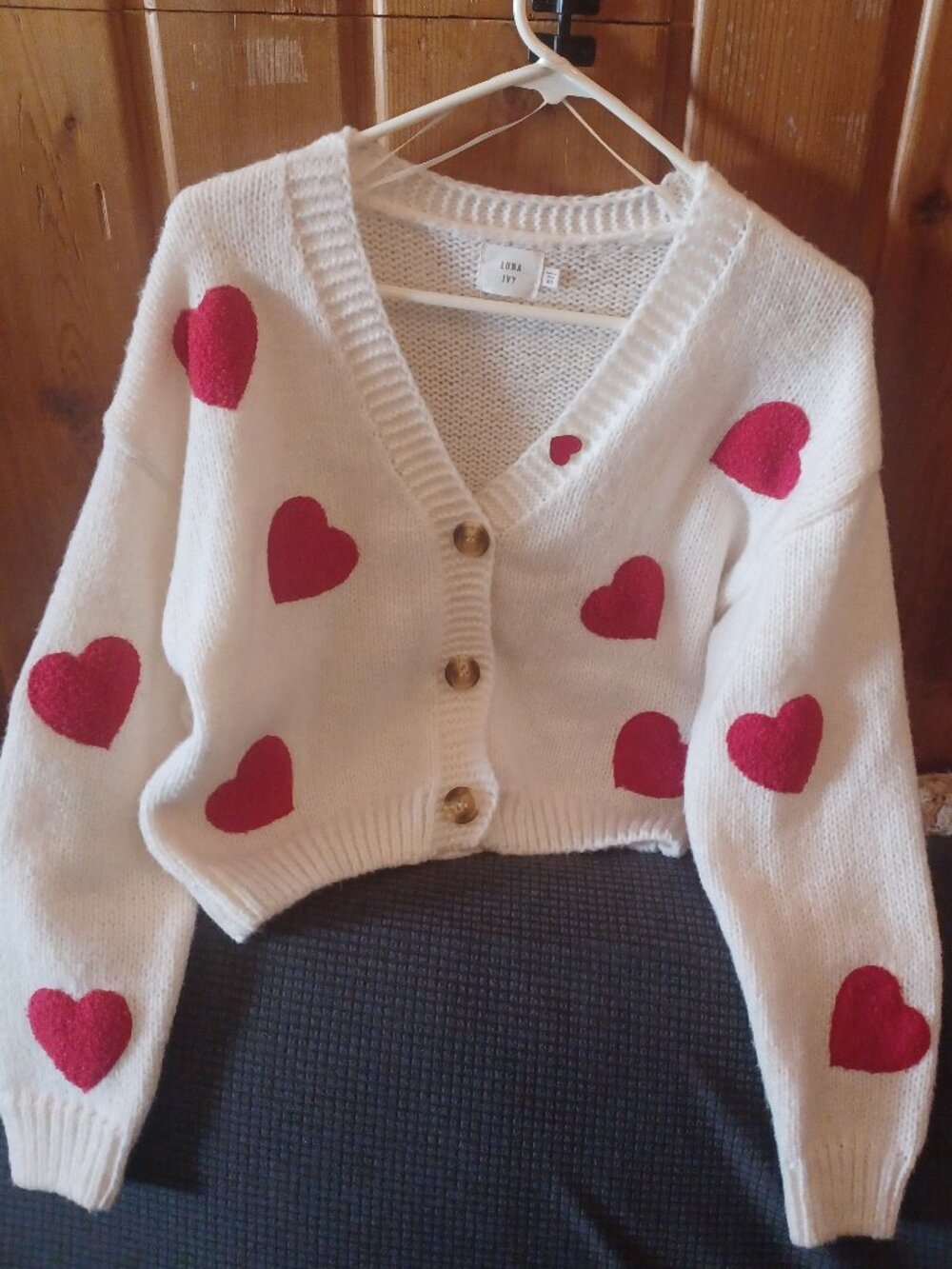 Hearts button up sweater